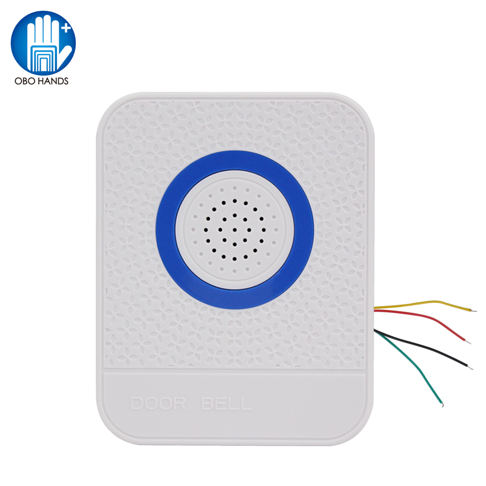 Home Security Ring System - 4 Dây Có Dây Trắng Chuông
