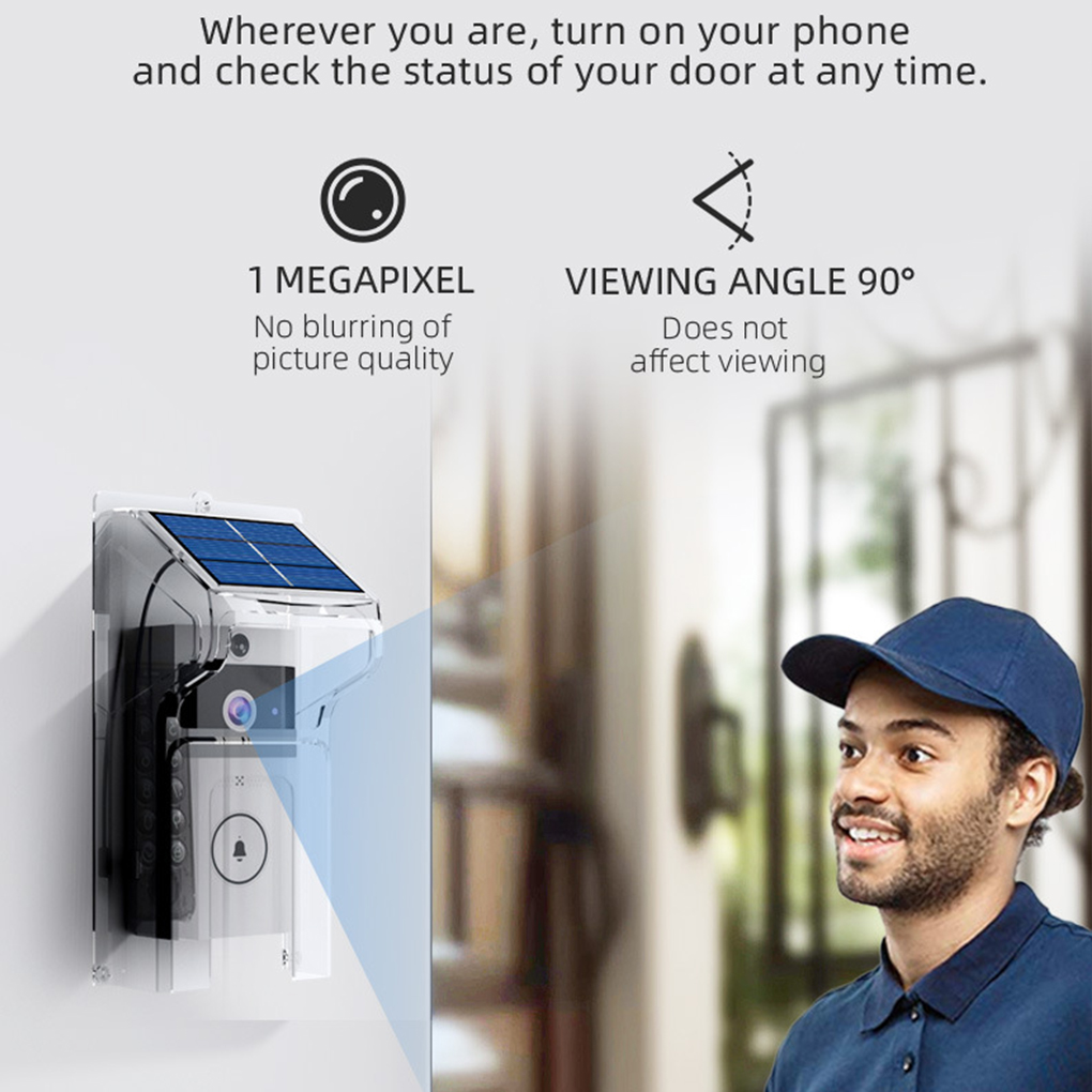 Home Security Bell - Wifivisual Doorbell Bell Camera Wireless Solar