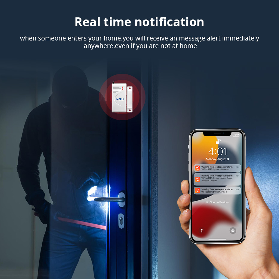 KERUI Tuya Smart WIFI Wireless - đánh giá và giá Home Security Zones