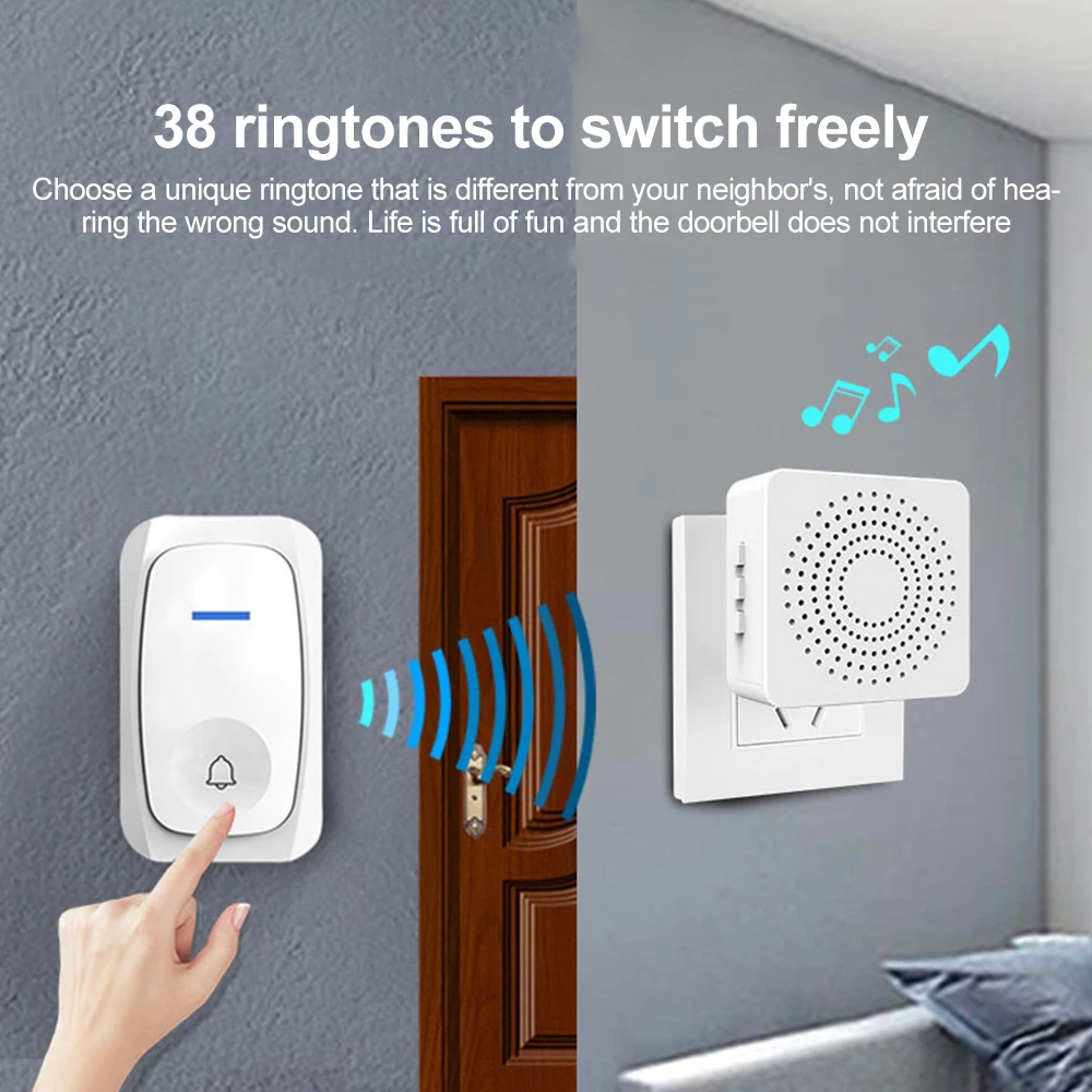 USB Wireless Doorbell Smart We - đánh giá và giá Home Security Bell