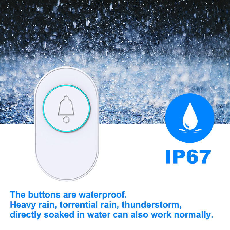 Wireless Doorbell IP67 Waterpr - đánh giá và giá Home Security Bell