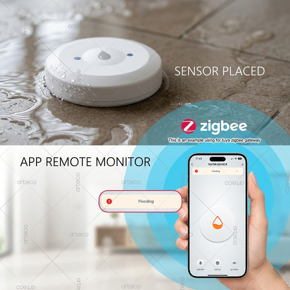 Zigbee Water Leak Sensor Flood - đánh giá và giá Home Security Home Assistant