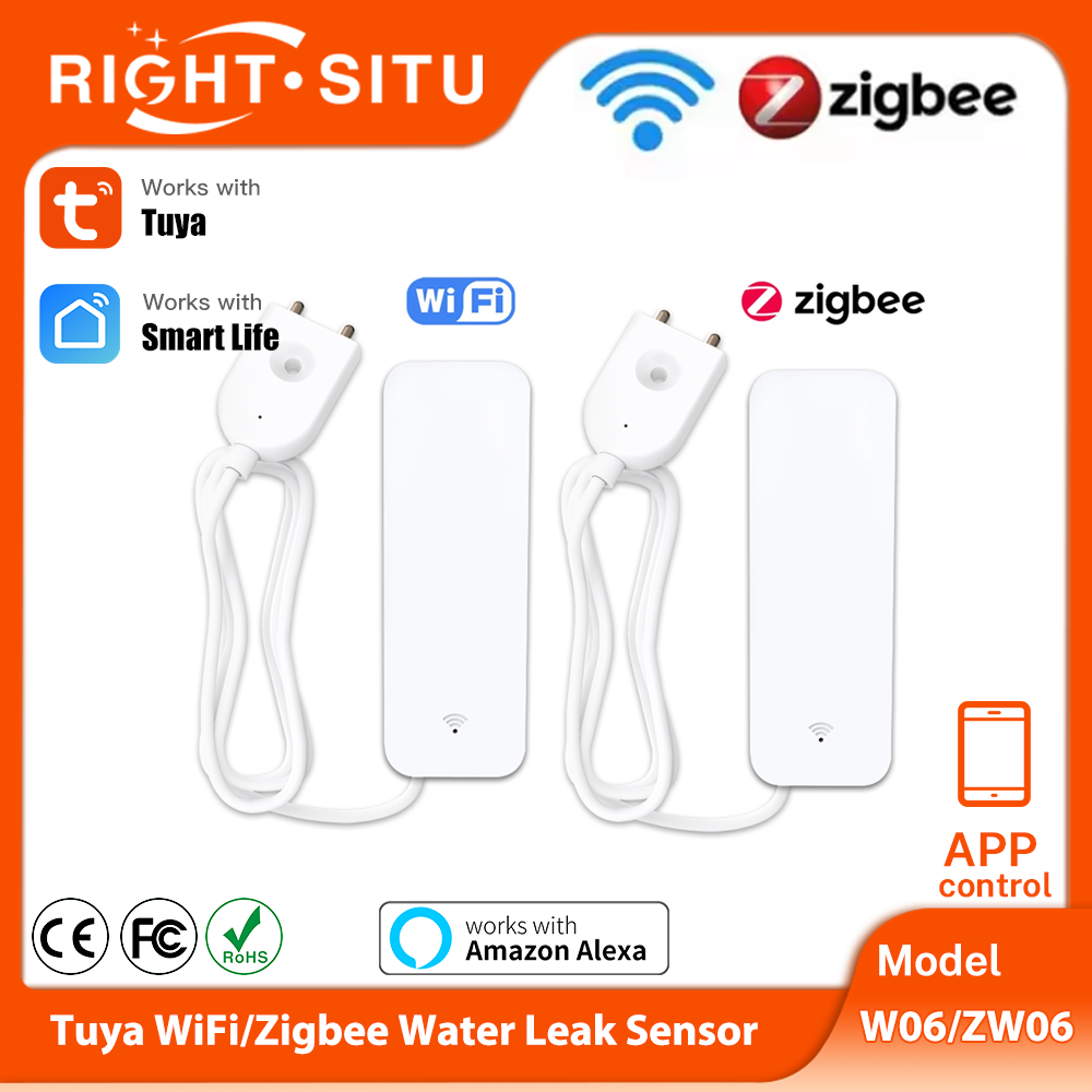 Tuya WiFi Zigbee Water Sensor  - đánh giá và giá Home Security Home Assistant