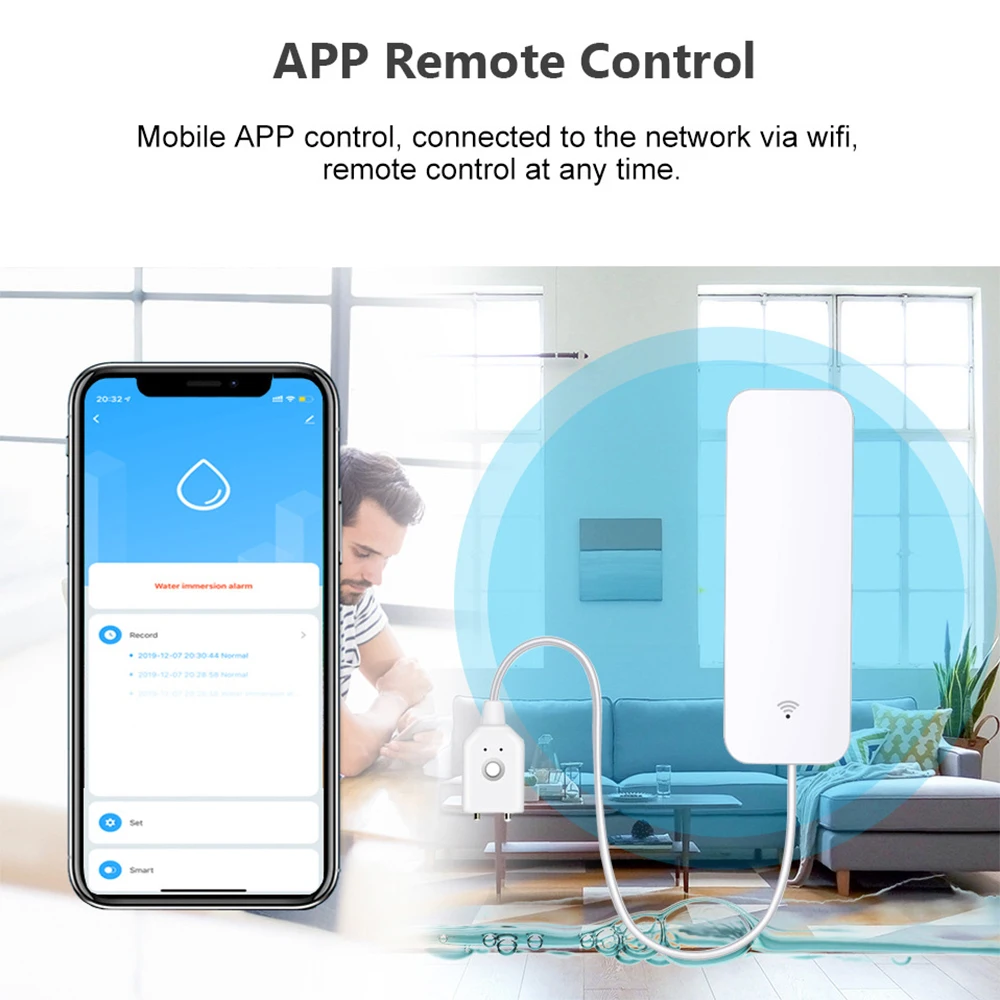 Tuya WiFi Zigbee Water Sensor  - đánh giá và giá Home Security Home Assistant