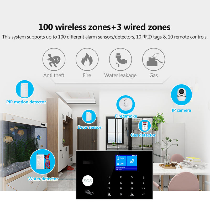 KERUI 4G Alarm System with Wir - đánh giá và giá Home Security Zones