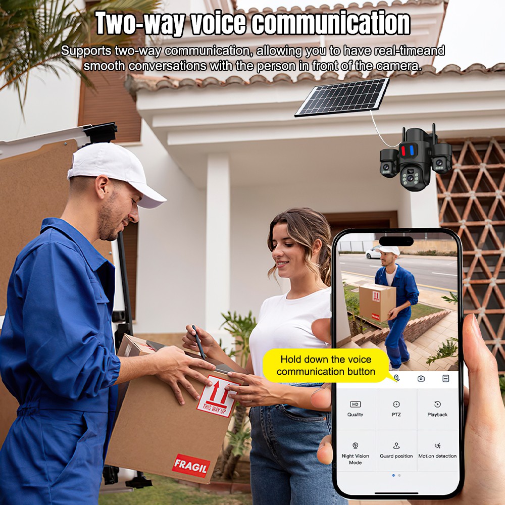 Solar WiFi PTZ Camera Outdoor  - đánh giá và giá Home Security Cameras Wireless
