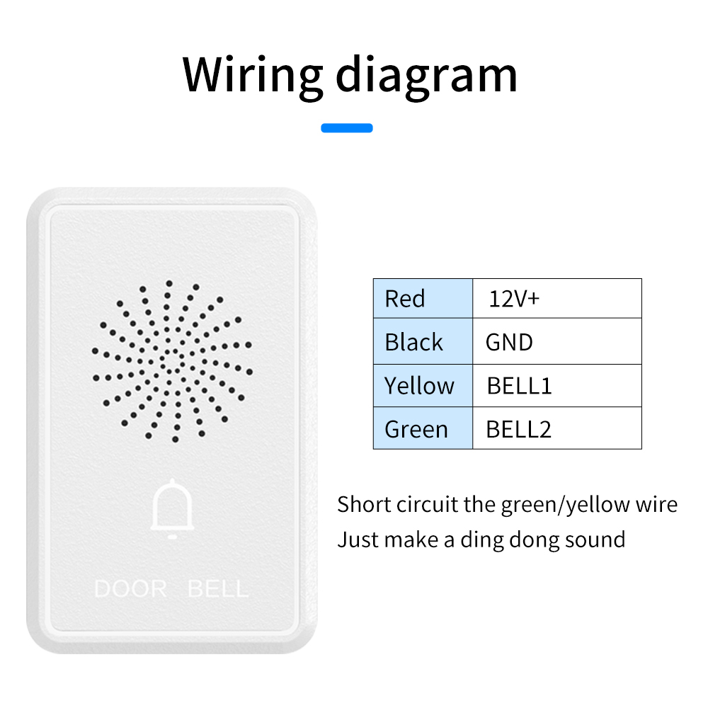 4Wire Wired Doorbell DC12V Acc - đánh giá và giá Home Security Ring System