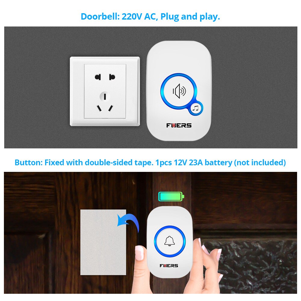 Fuers Wireless Doorbell Waterp - đánh giá và giá Home Security Bell