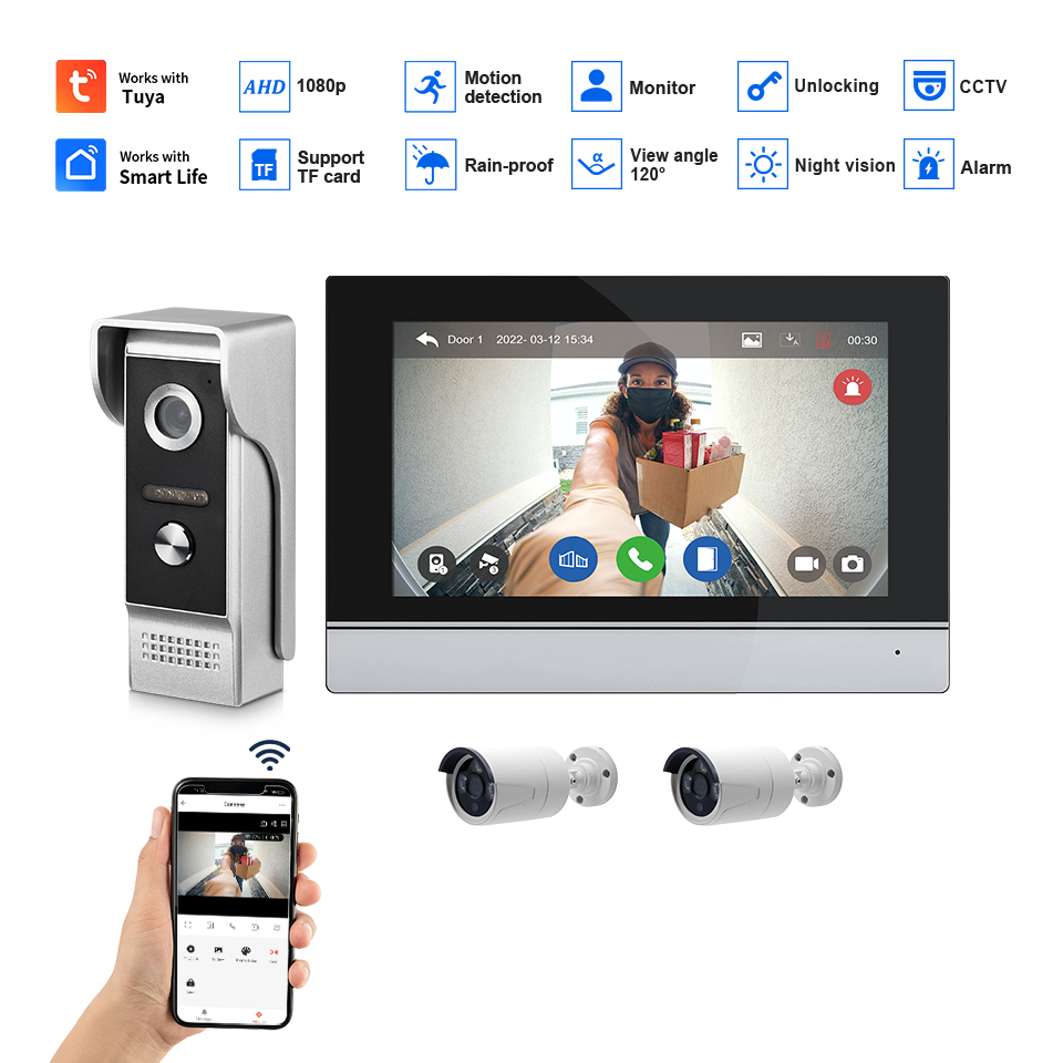7Inch IPS Screen 2MP  Tuya Rem - đánh giá và giá Home Security Indoor Cameras