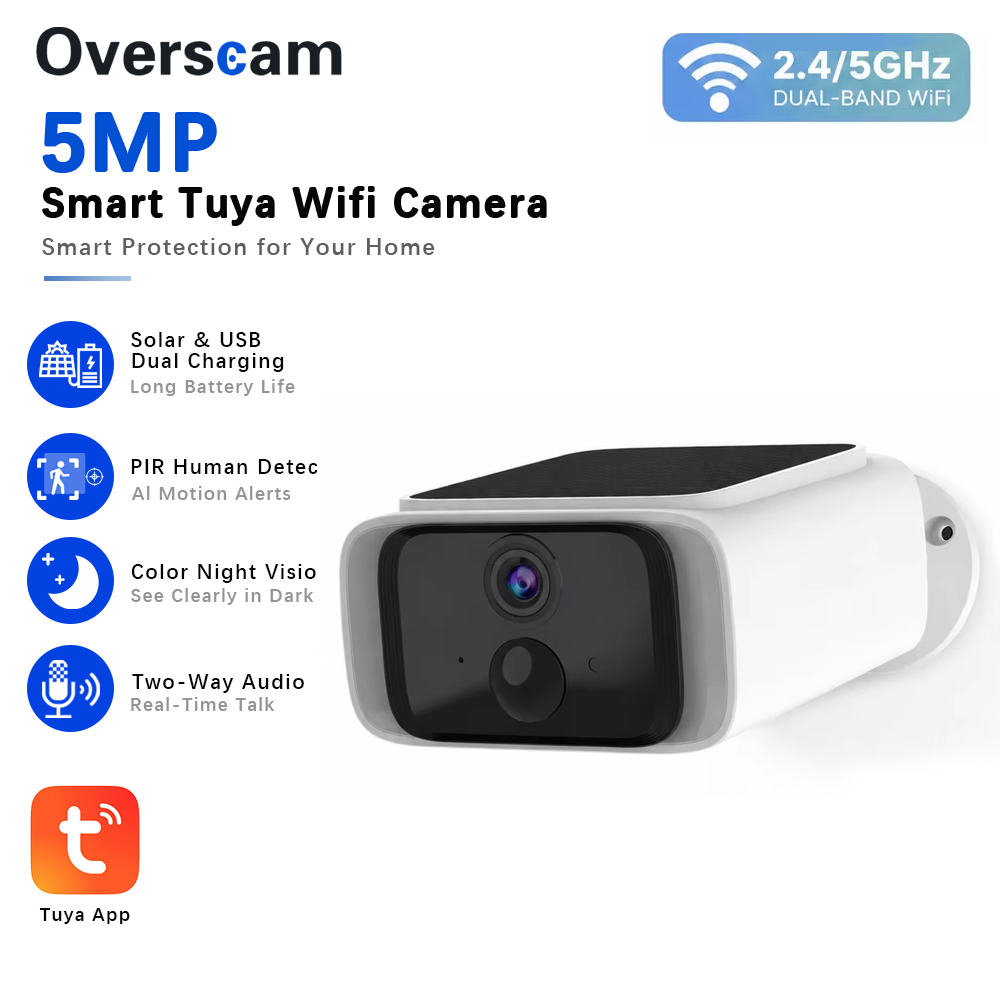 Tuya 5MP Solar Security Camera - đánh giá và giá Home Security Indoor Cameras
